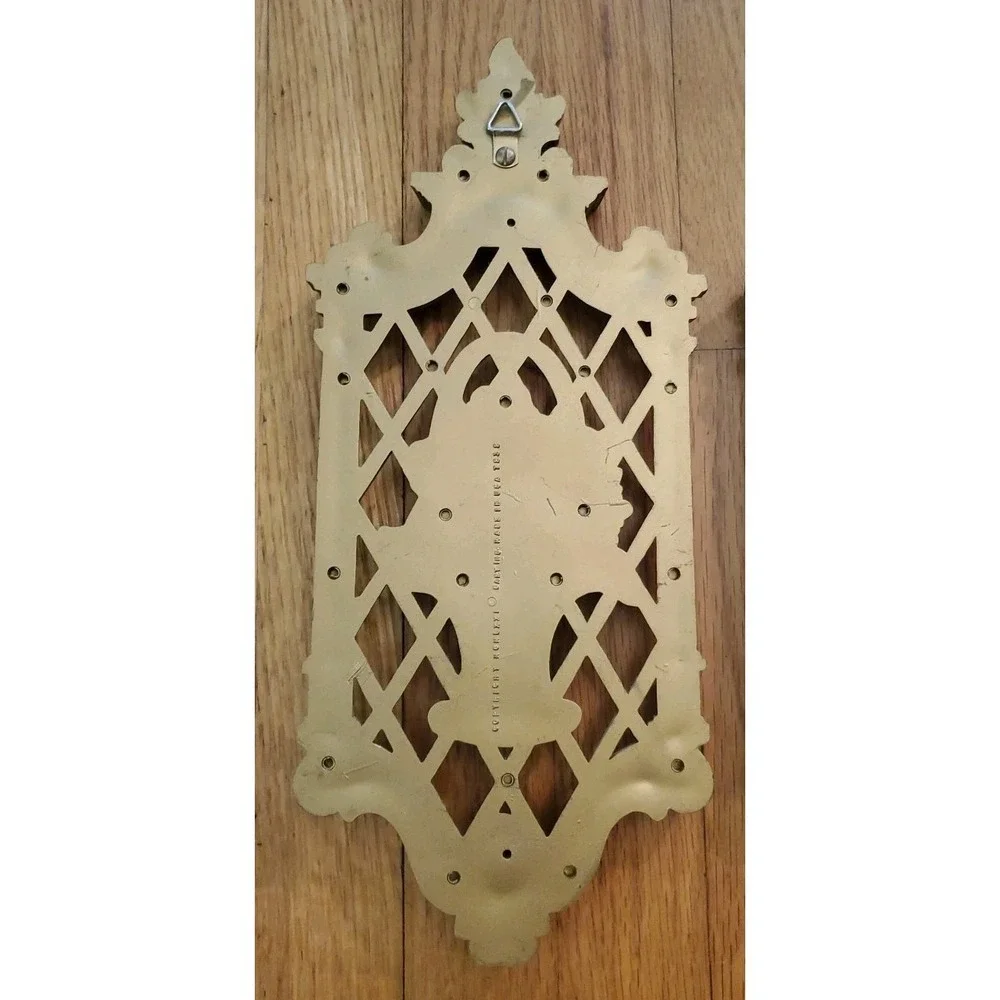 Set of 3 Vintage DART INDUSTRIES Gold Wall Hanging Plaques Floral Decor